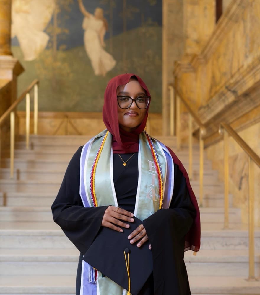 Ala'a Tamam at her Northeastern University graduation